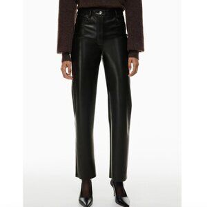 Aritzia Babaton Melina black leather pants